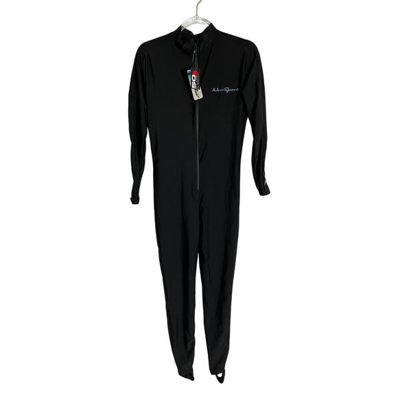 Neosport Wet Suit 50 Plus UV Shield Size XL Base Layer Black Stirrups Thumbholes - Picture 1 of 9